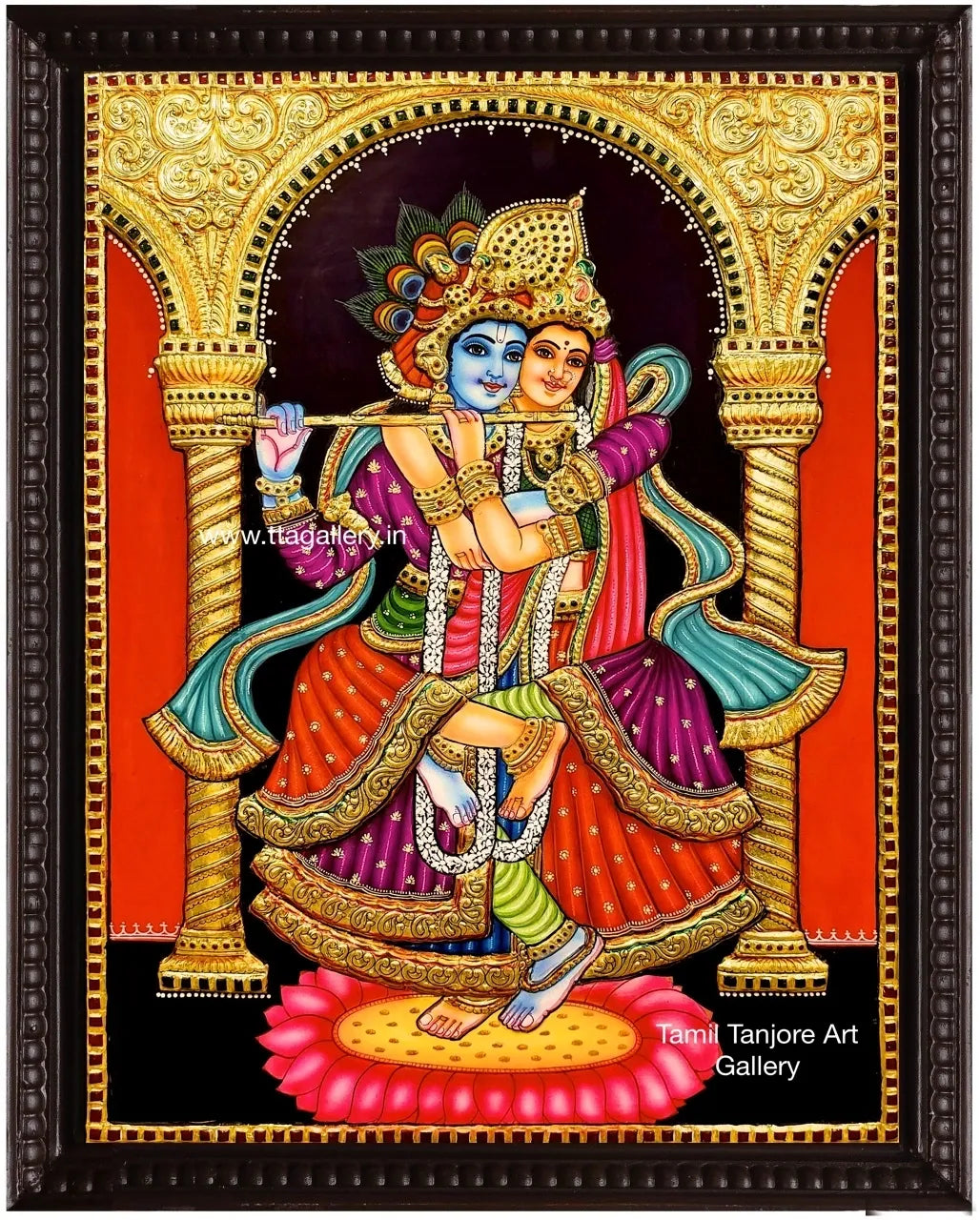 RadhakrishnaTraditional Tanjore Painting