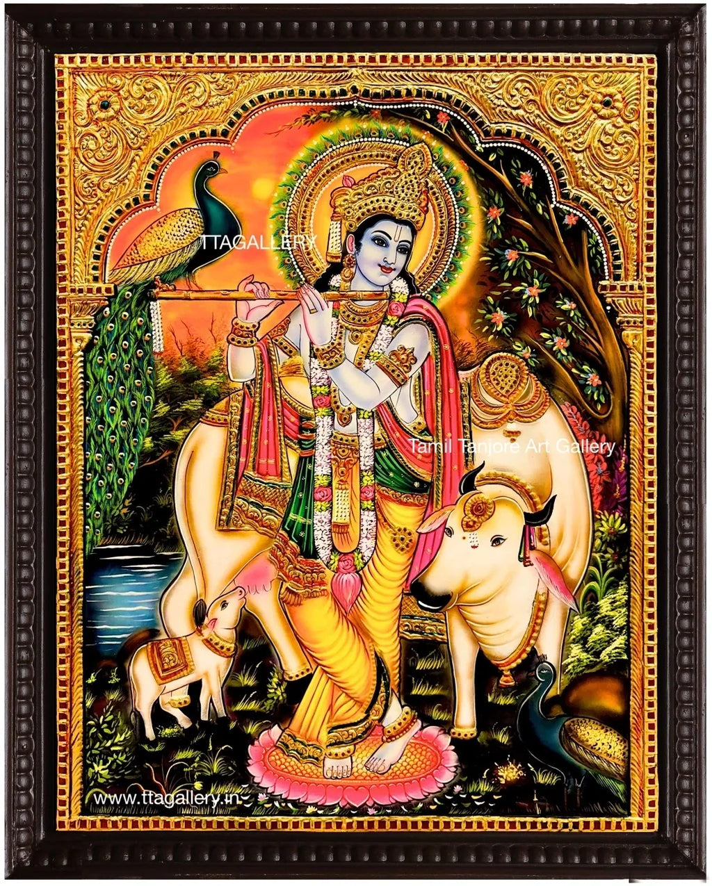 Krishna Traditonal Tanjore Painting