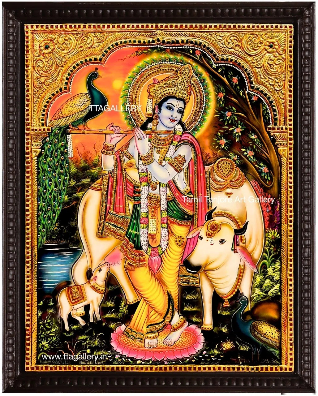 Krishna Traditonal Tanjore Painting