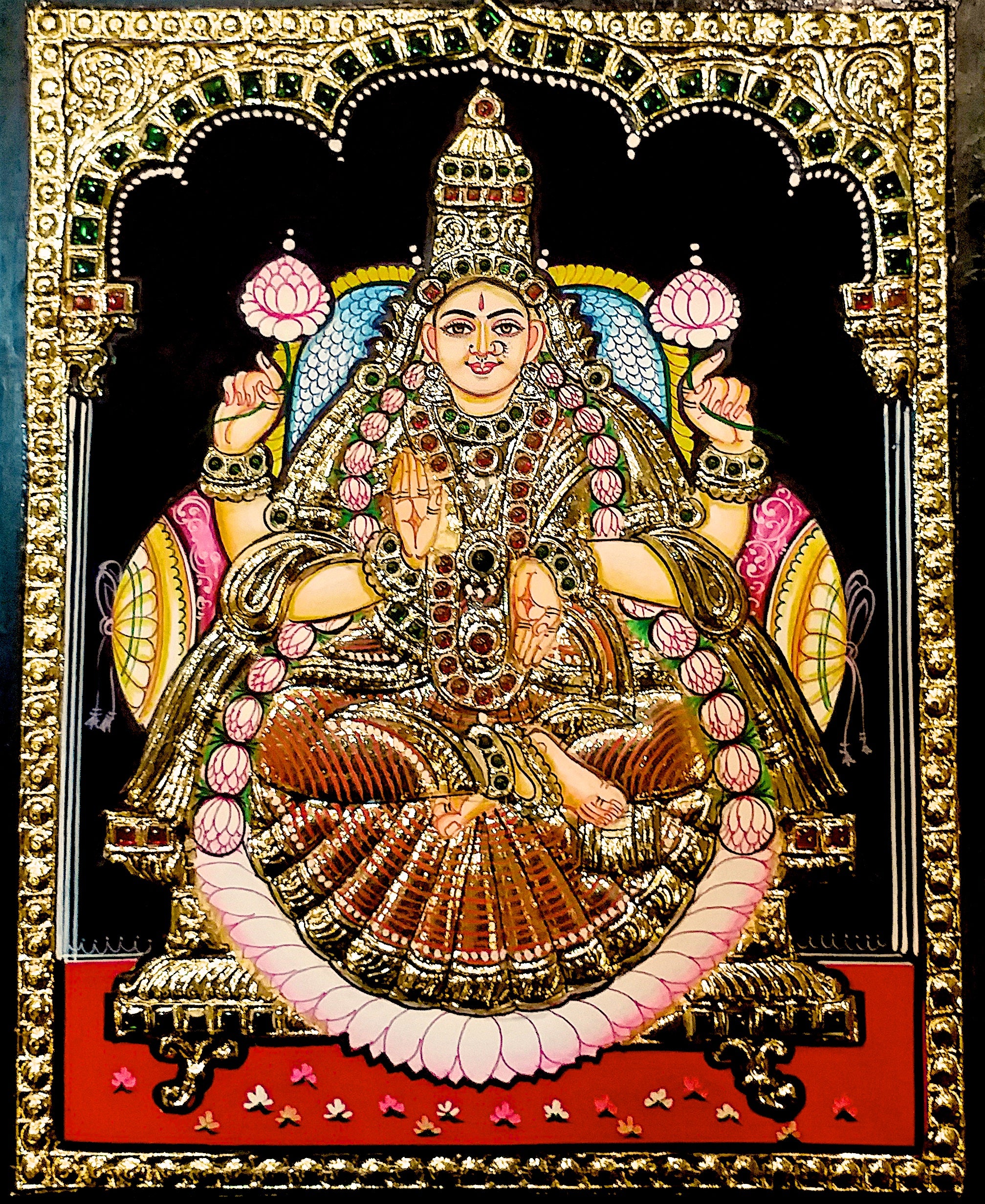 Vidhya Lakshmi Tanjore Painting