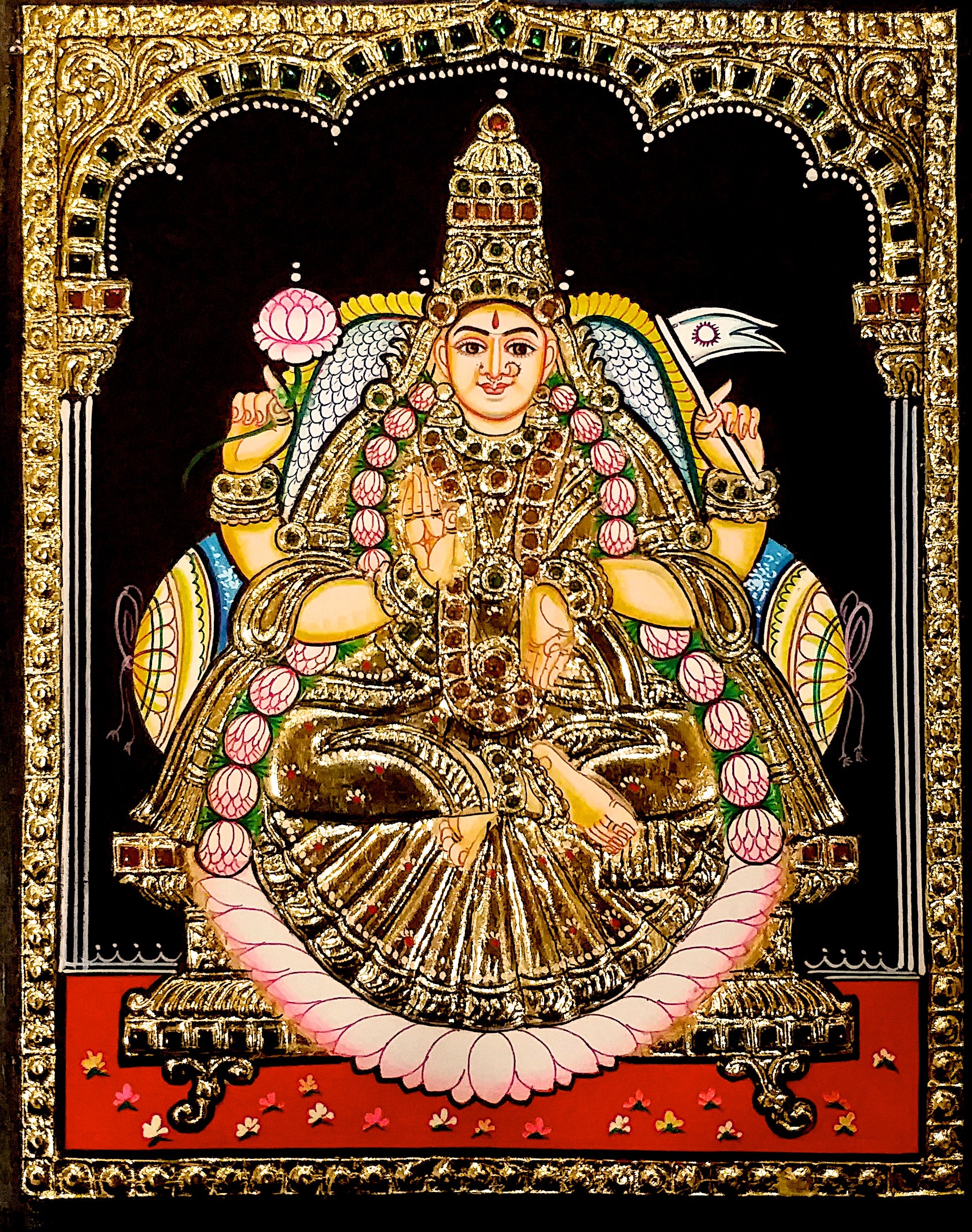 Adhi Lakshmi Tanjore Painting