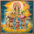 Surya Bhagavan Tanjore Painting