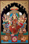 Lalitha Devi Red Tanjore Painting