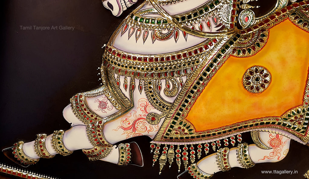 3D Ashvamedha Horse Tanjore Painting