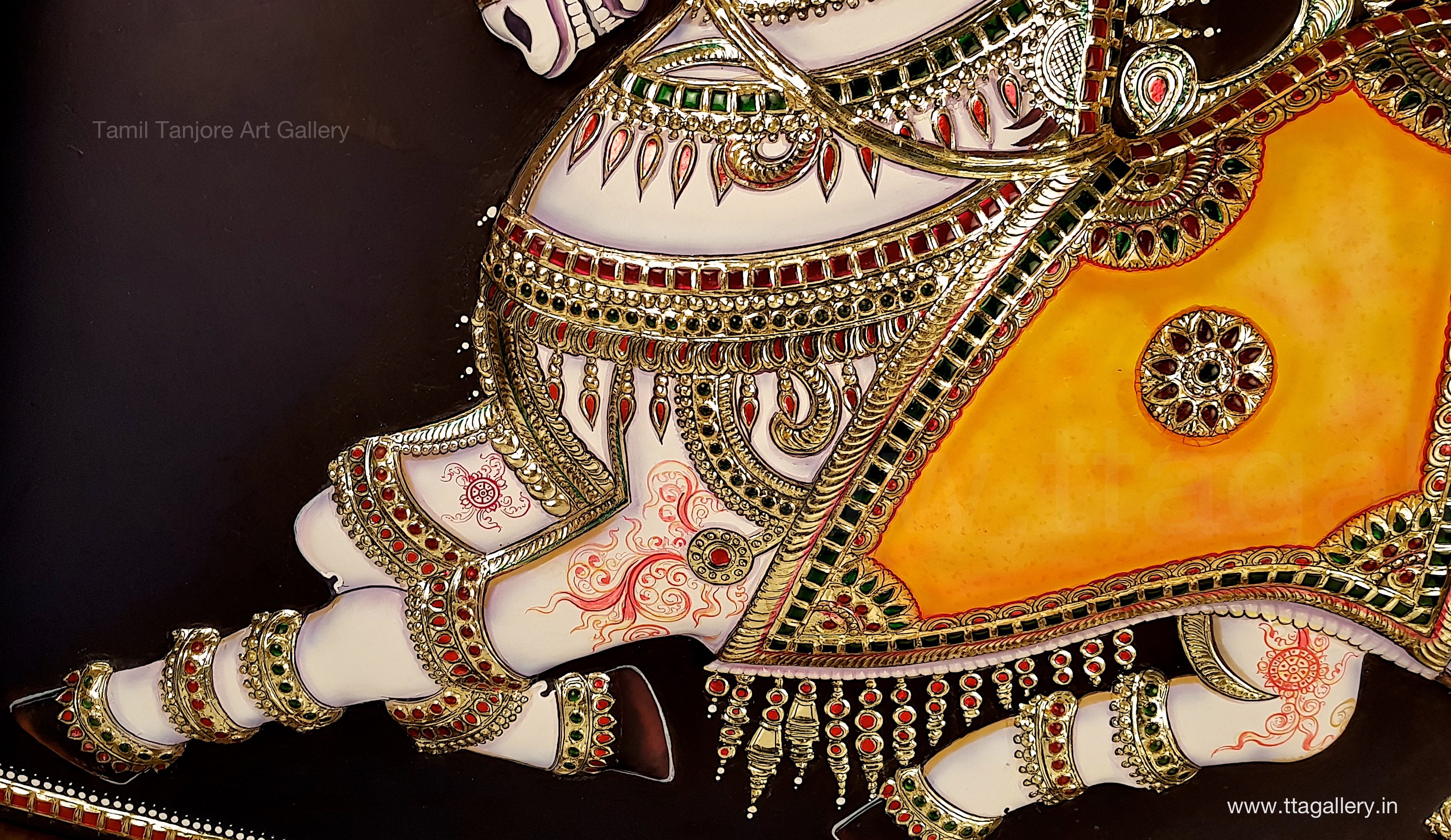 3D Ashvamedha Horse Tanjore Painting