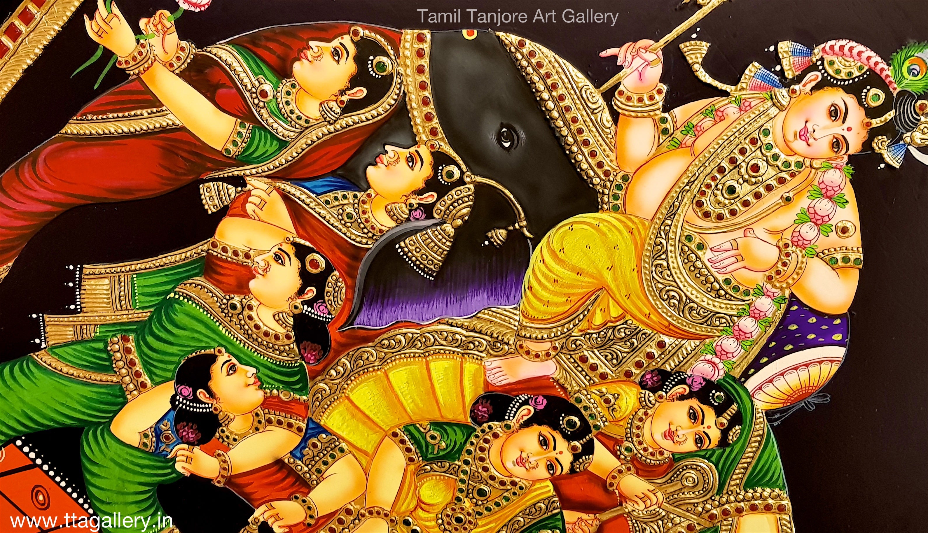 Iravatham Tanjore Painting