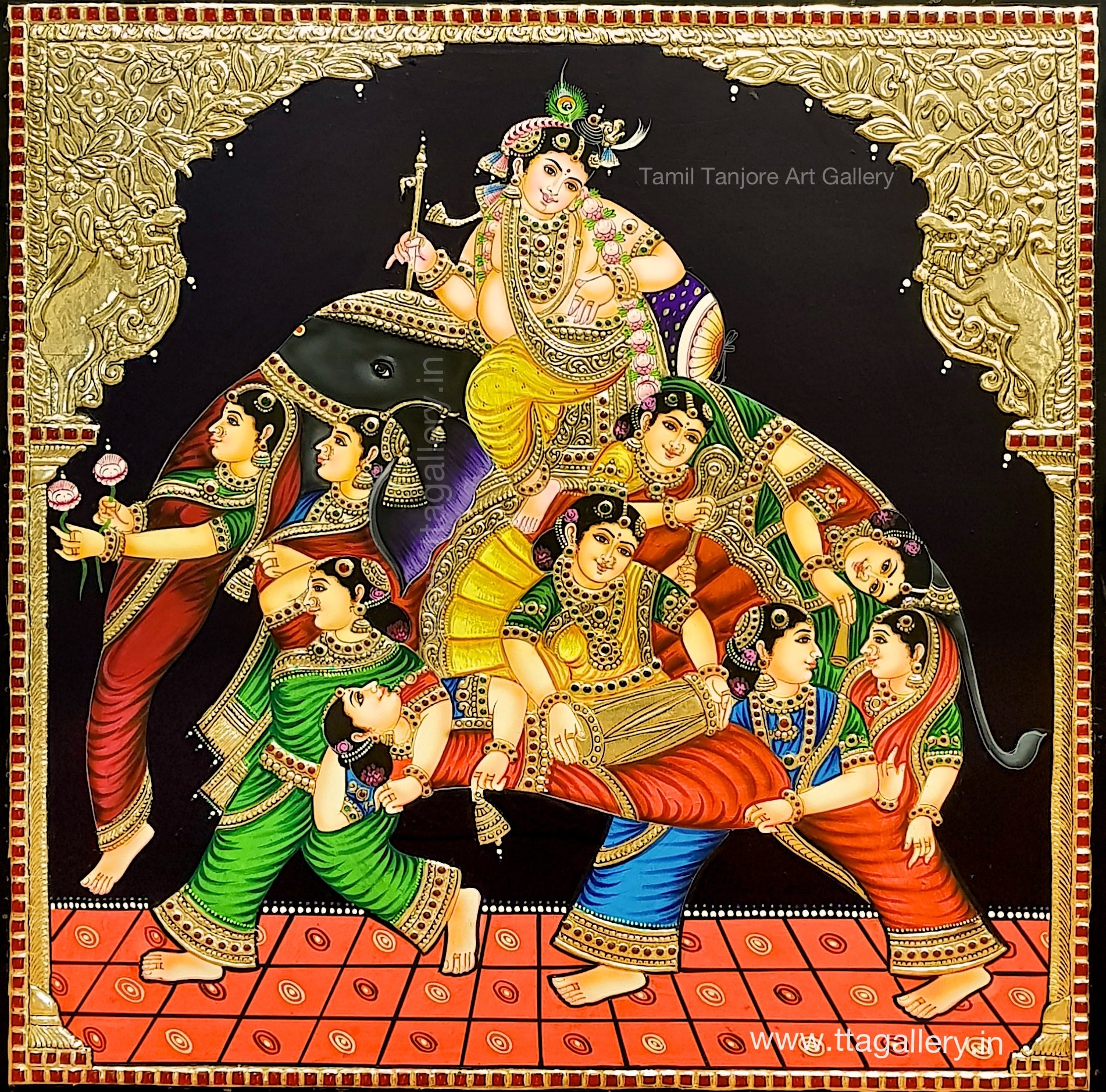 Iravatham Tanjore Painting