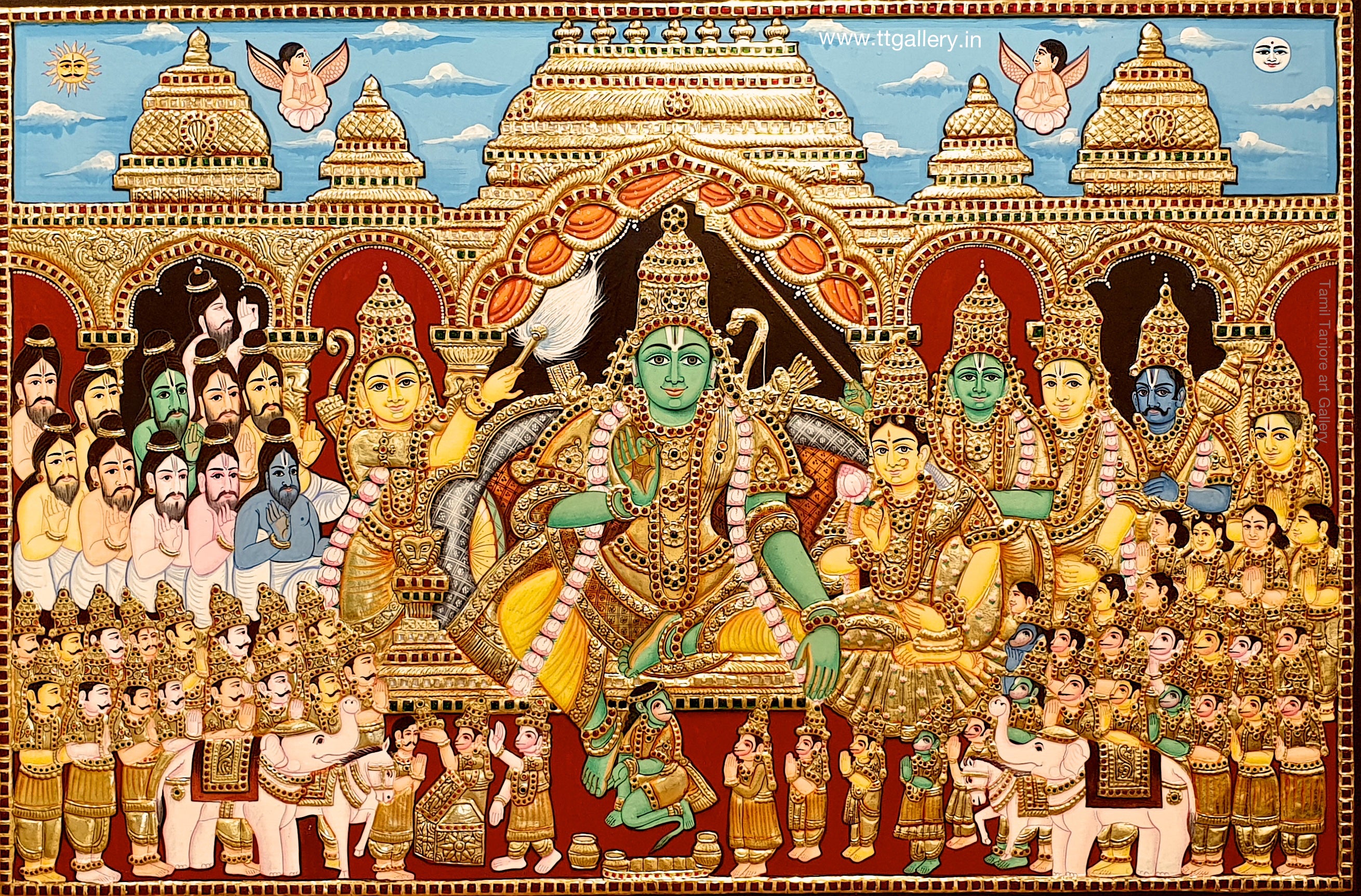 Ramar Pattabishegam - L Tanjore Painting