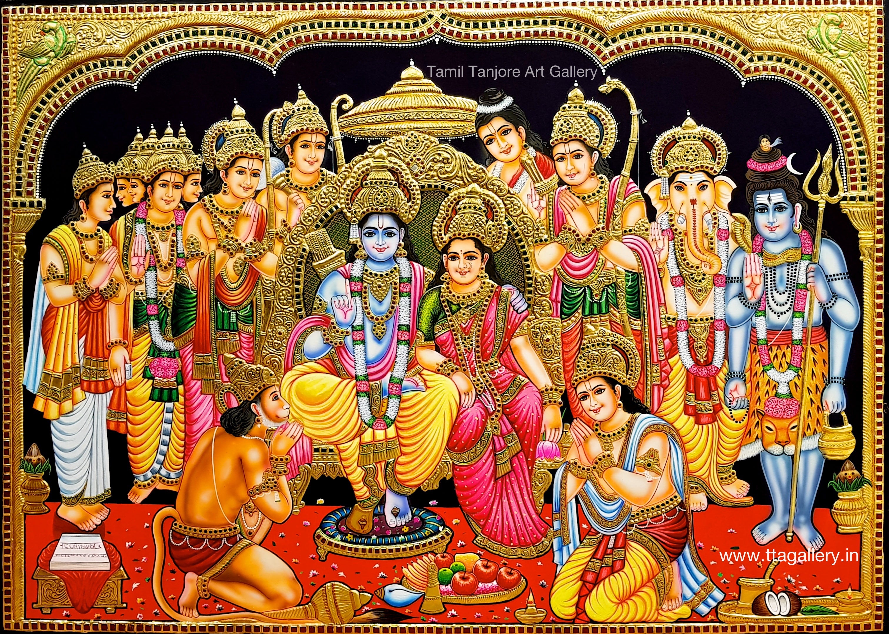 Ramar Pattabishegam RGB Tanjore Painting