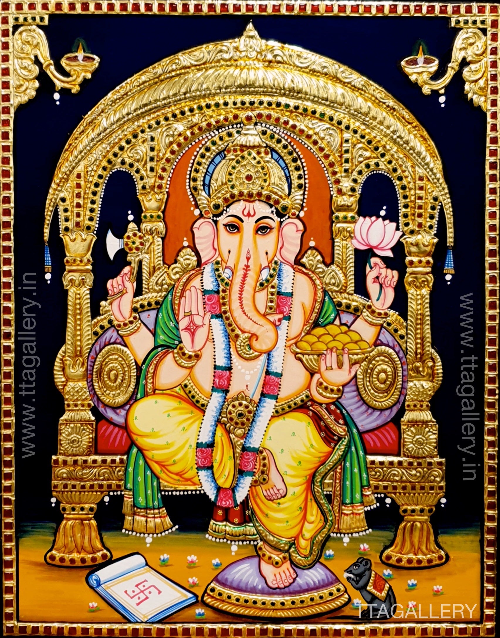 Ganesha Tanjore Painting