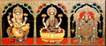Ganesha Lakshmi Balaji Tanjore Painting