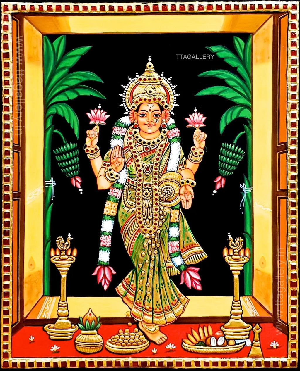 Graha Lakshmi Tanjore Painting
