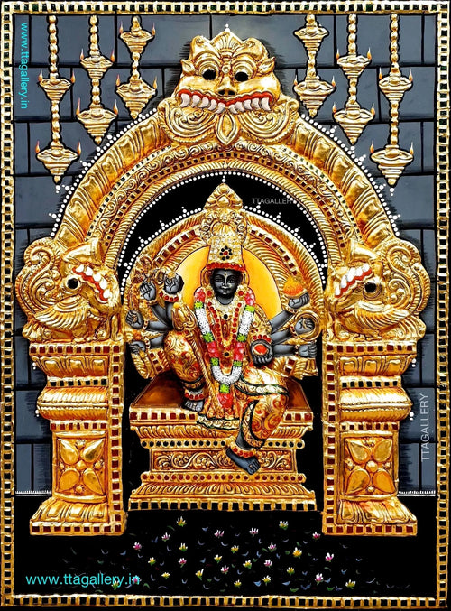 3D Sri Pon Azhagu Nachi Amman Tanjore Painting