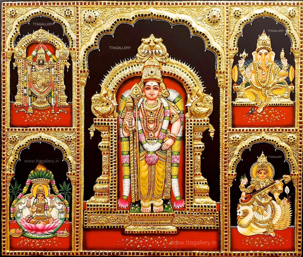 Pooja painting with Murugan 3d Painting
