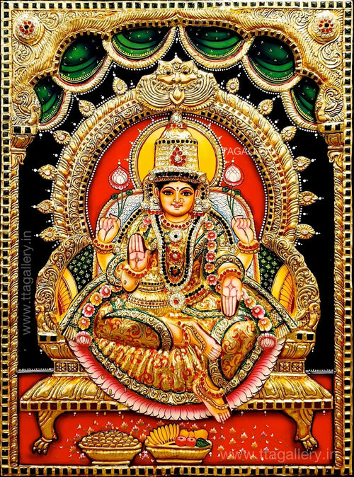 3D Gajalakshmi Tanjore Painting