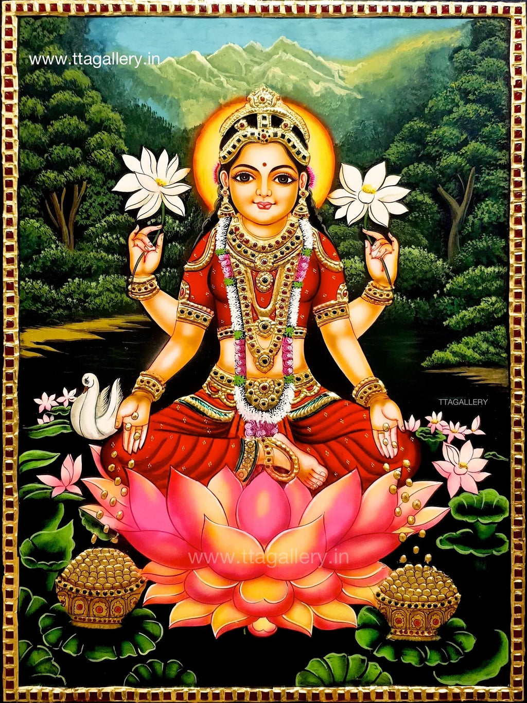 Devi Bala Ganga Tanjore Painting