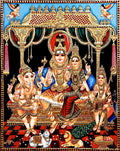 Shivan Family Tanjore Painting