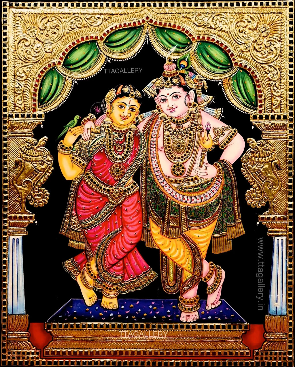 Radha Krishna Tanjore Painting
