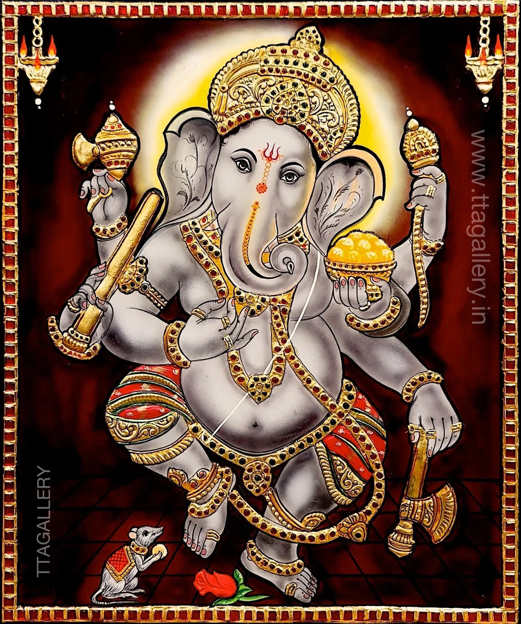Ganesha Tanjore Painting