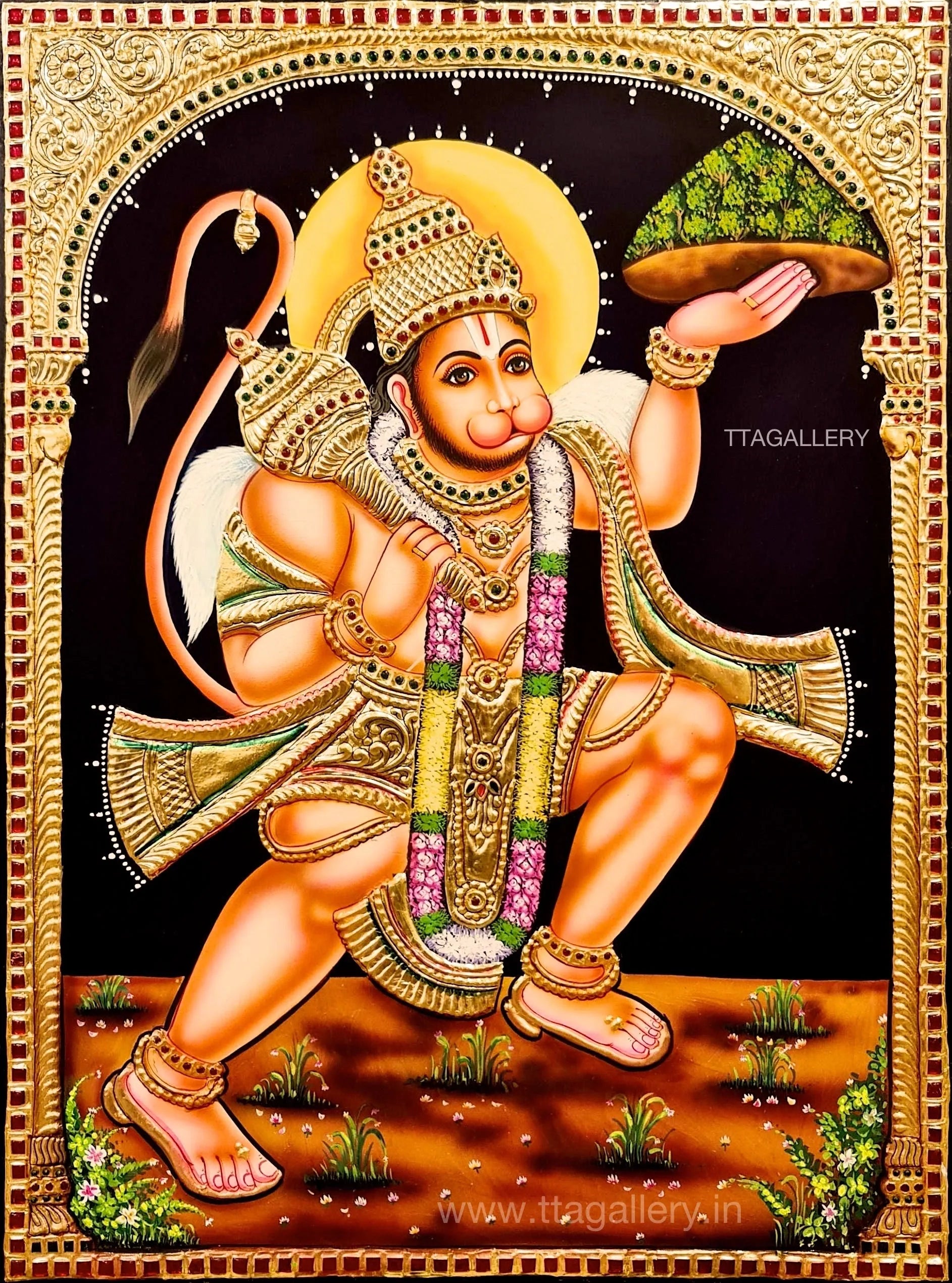 Hanuman Tanjore Painting
