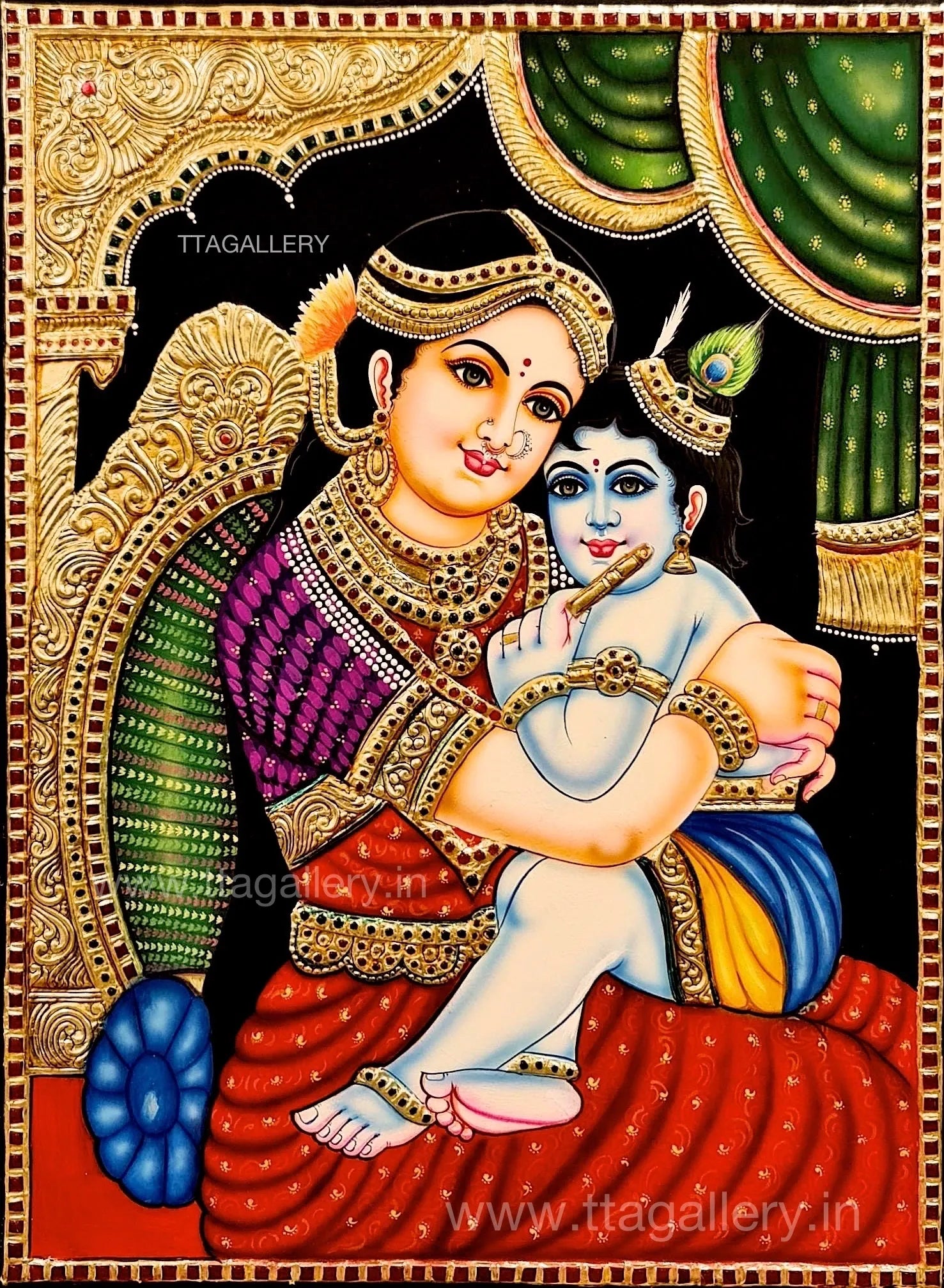 Yosodha Krishna Tanjore Painting
