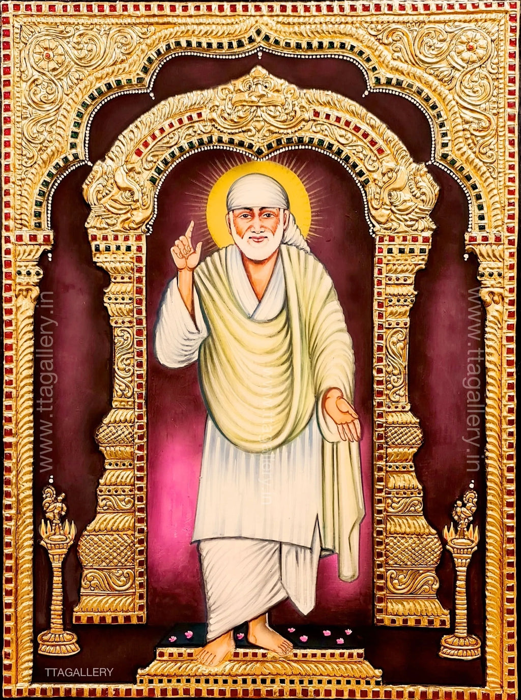 Sai baba Tanjore Painting