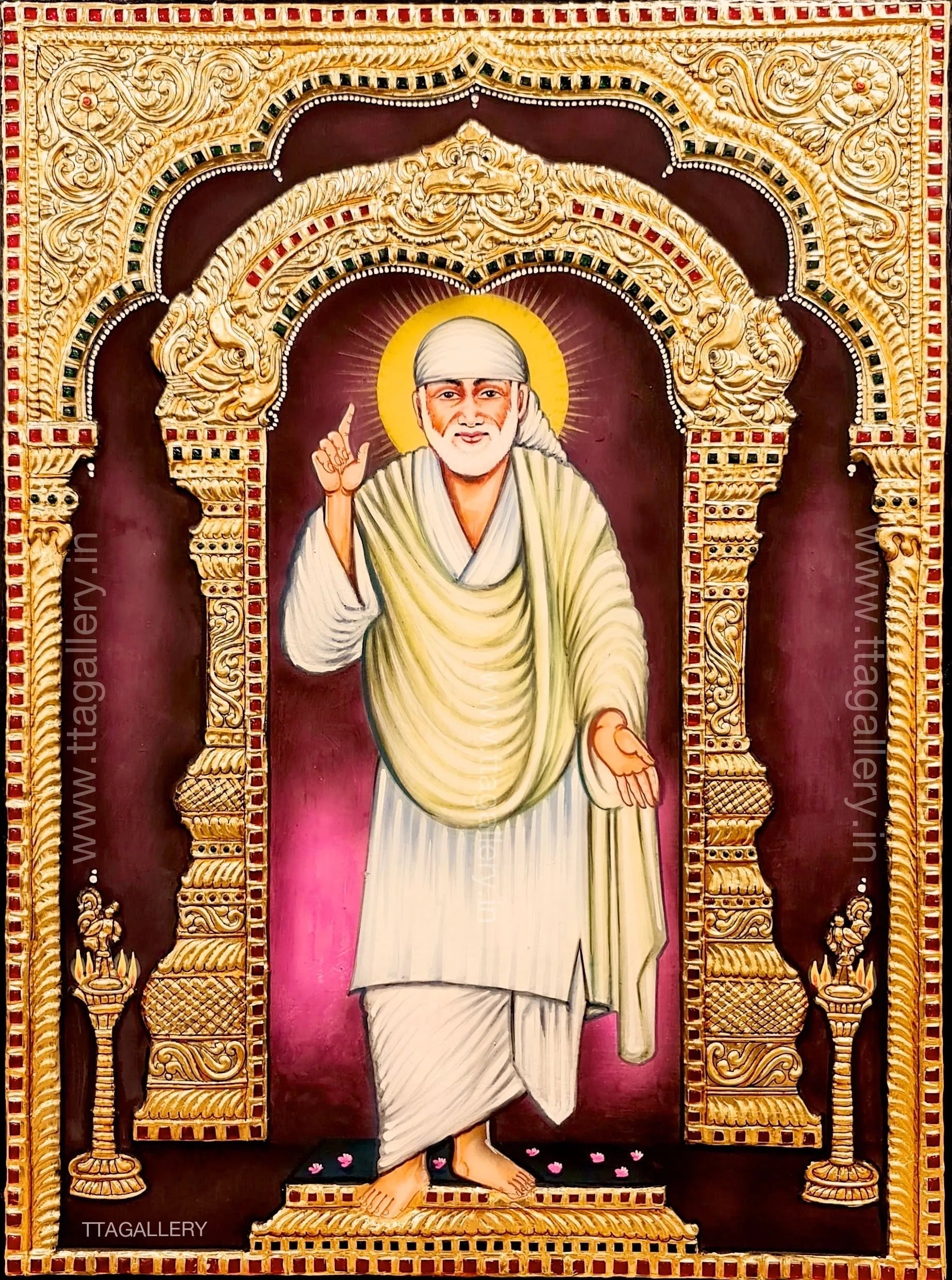 Sai baba Tanjore Painting
