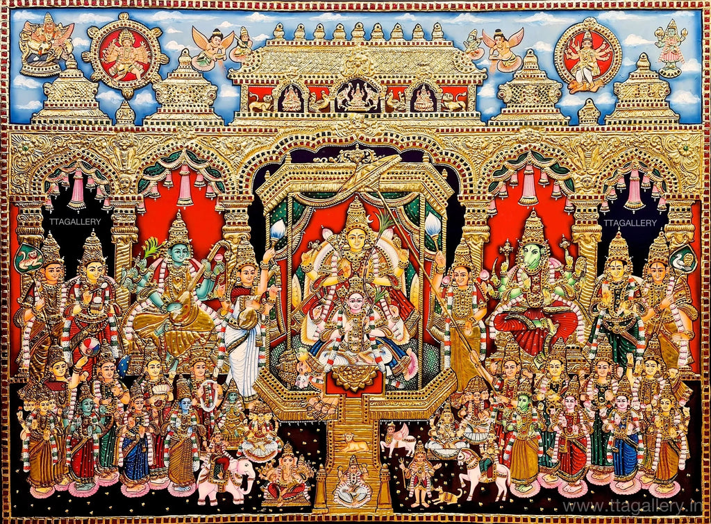 Lalitha Sahasranamam Tanjore Painting