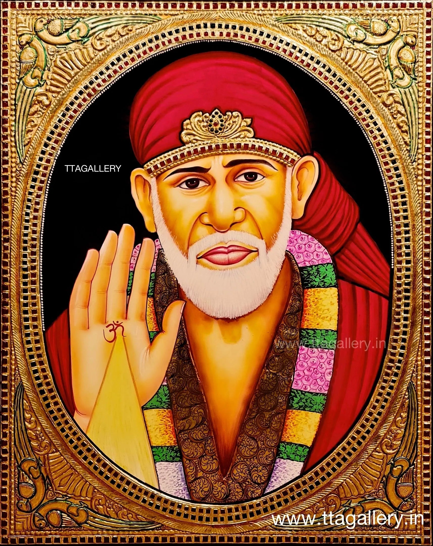 Saibaba Traditional Tanjore Painting
