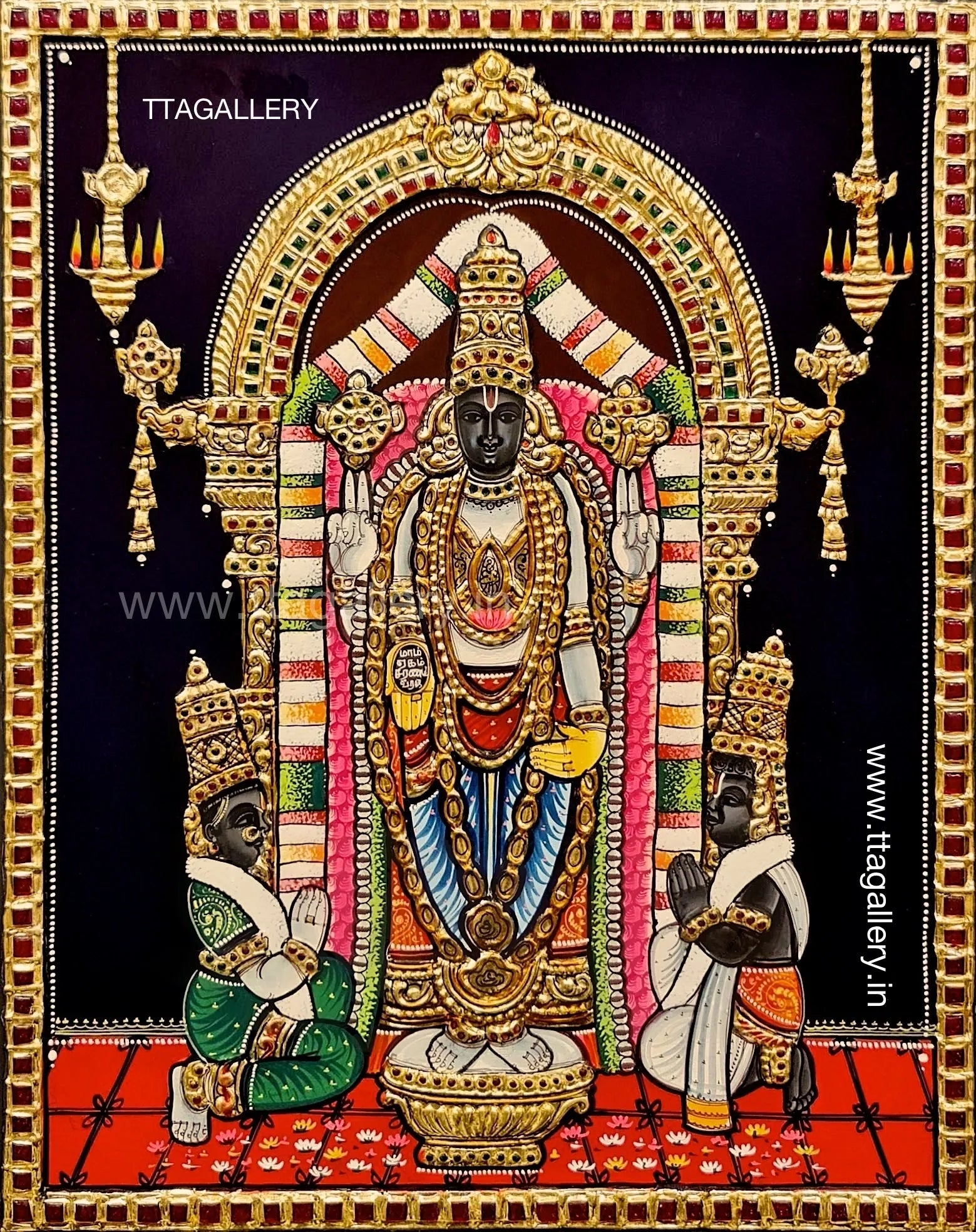 Oppiliappan Traditional Tanjore Painting