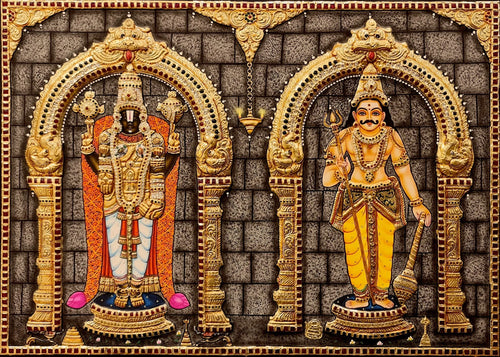 Balaji & Muneeswaran Semi Embossed Tanjore Painting