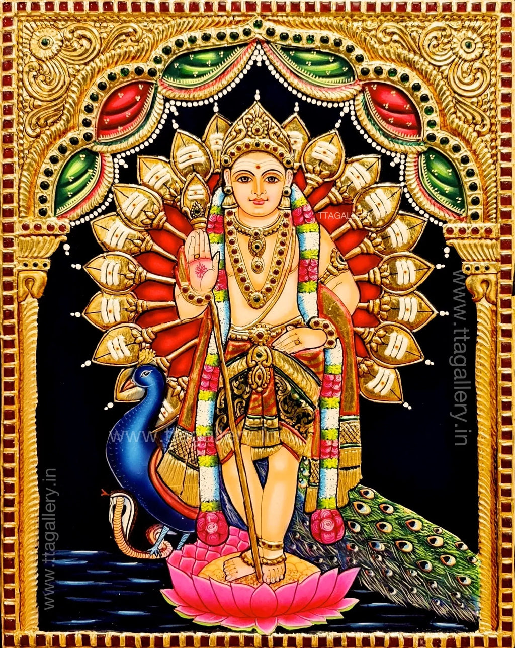 Murugan Traditional Tanjore Painting