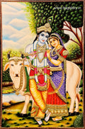Radhe Krishna Semi Tanjore Painting