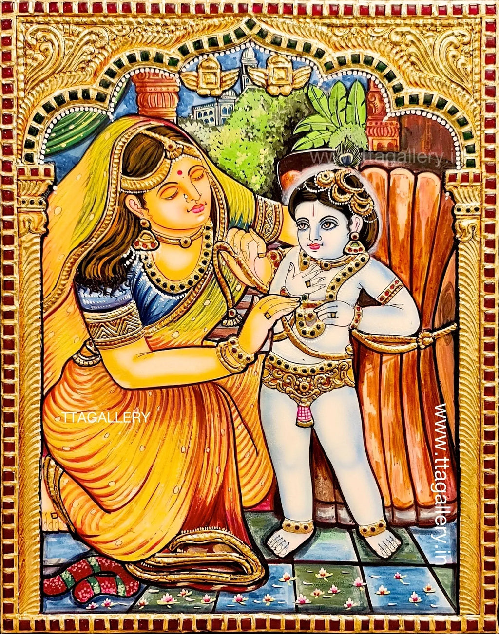 Yasodha Kannan Tanjore Painting