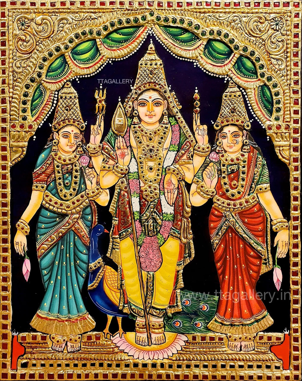 Murugan Traditional Tanjore Painting