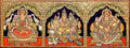 Gajalakshmi Shiva family & Saraswathy Tanjore Painting