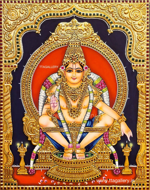 Ayyapan Traditional Tanjore Painting