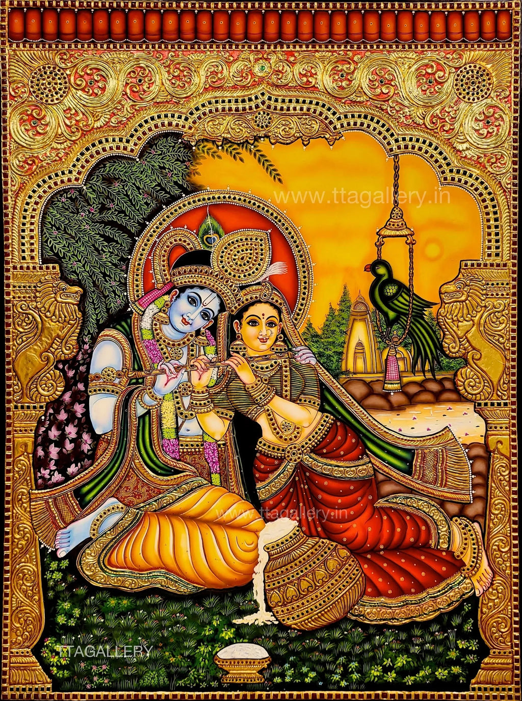 Krishna Traditional Tanjore Painting