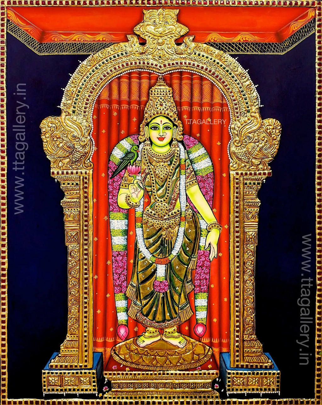 Aandal Traditional Tanjore Painting