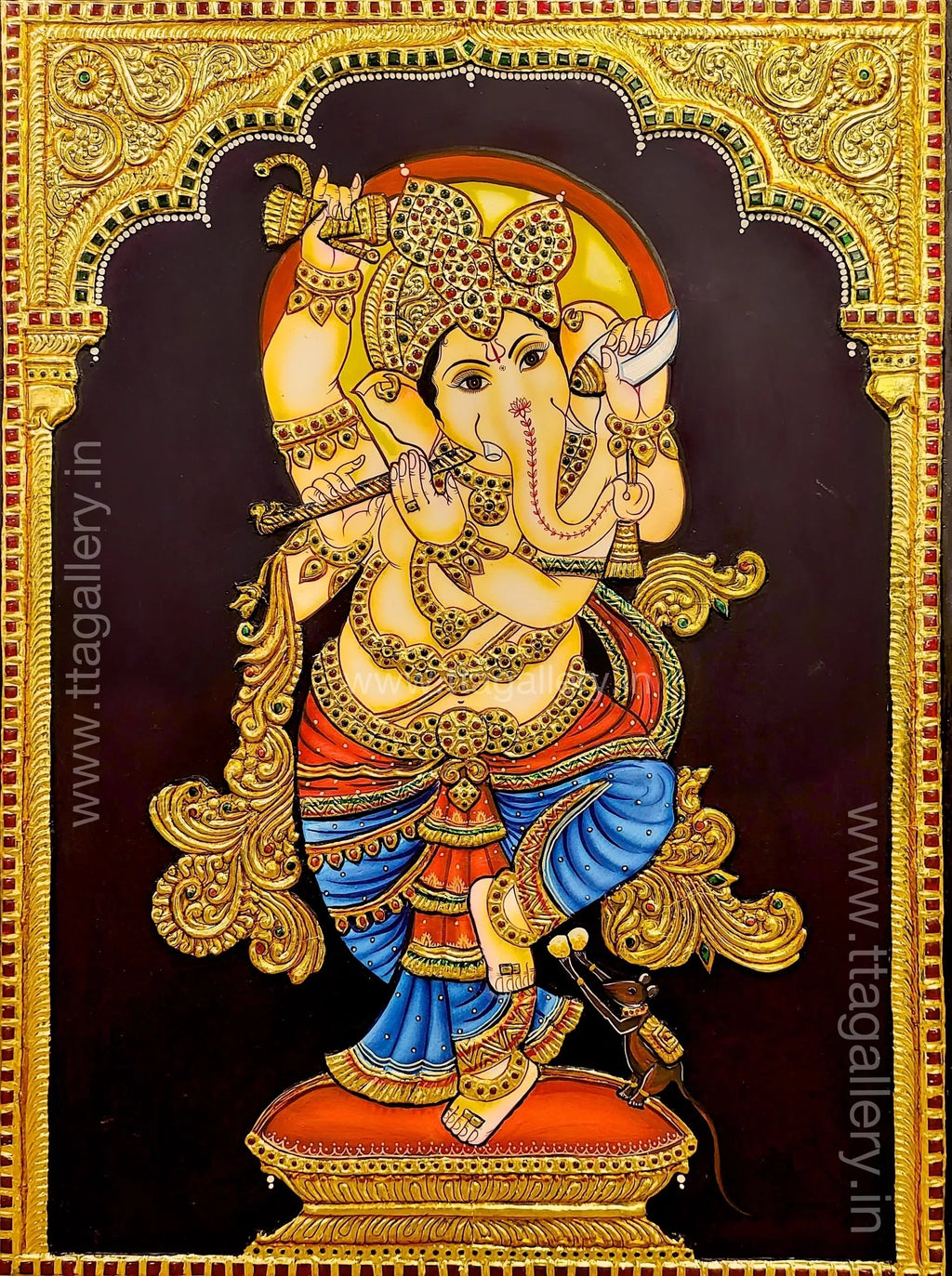Ganesha Traditional Tanjore Painting