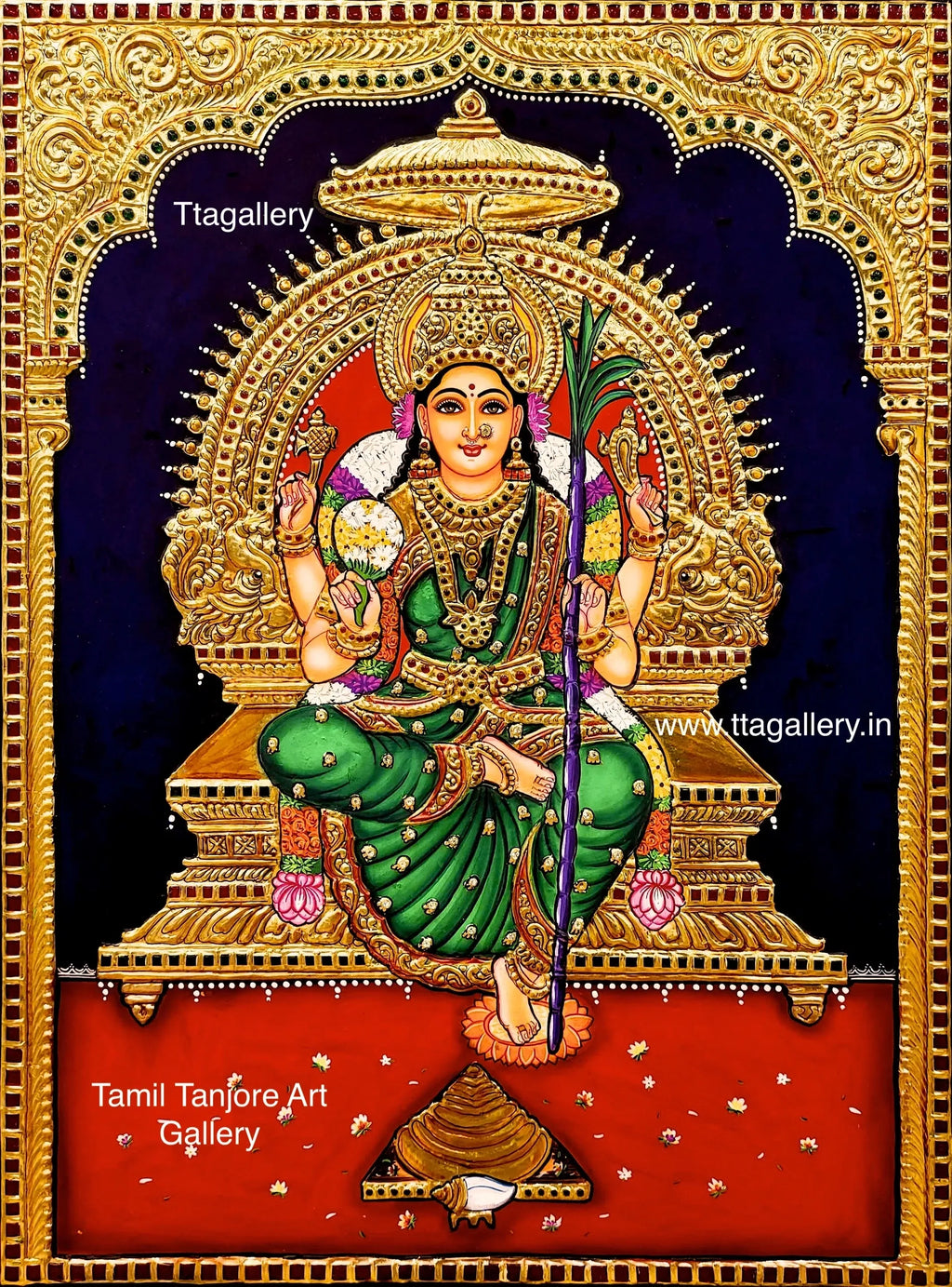 Laitha devi Traditional Tanjore Painting