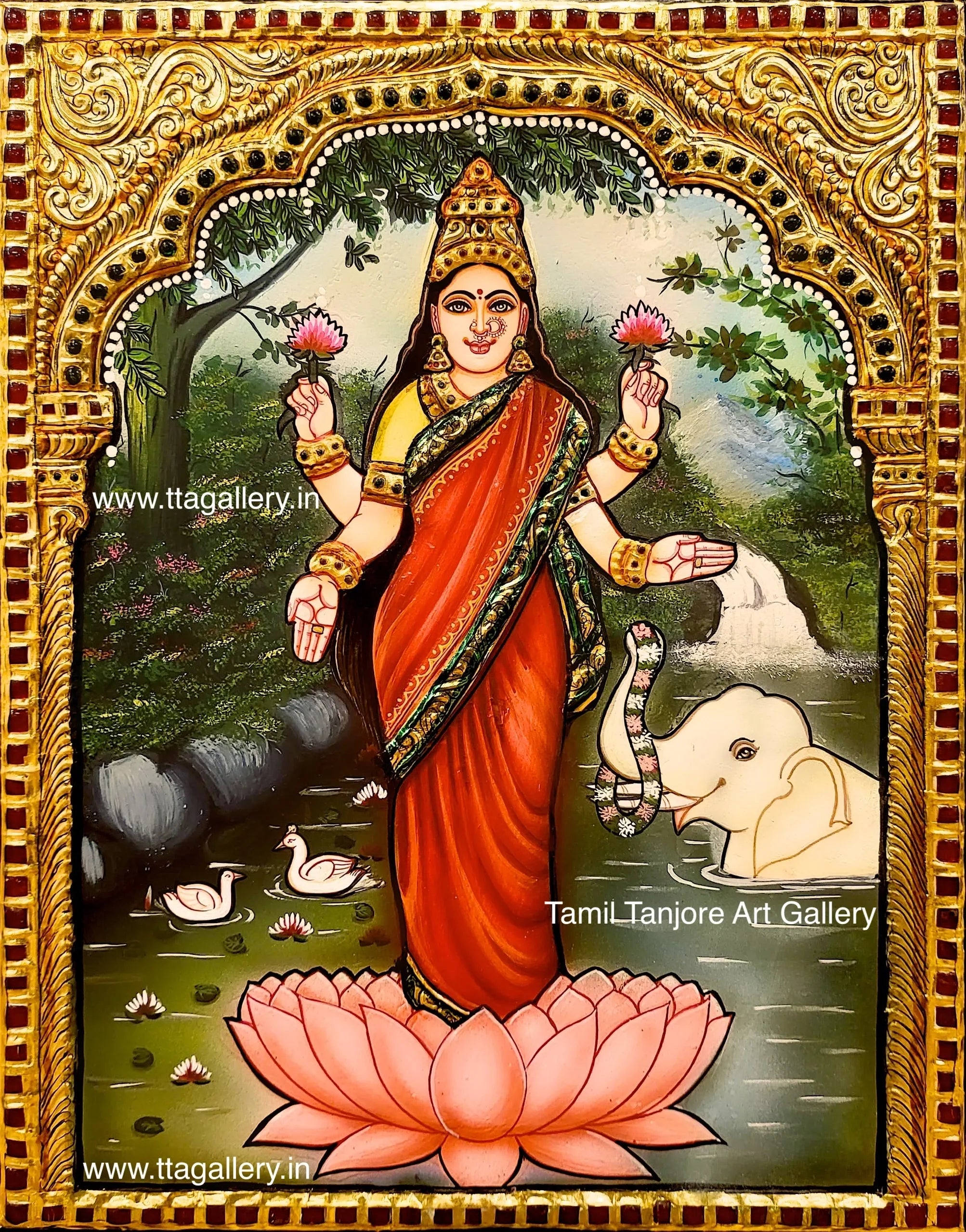 Lakshmi Traditional Tanjore Painting