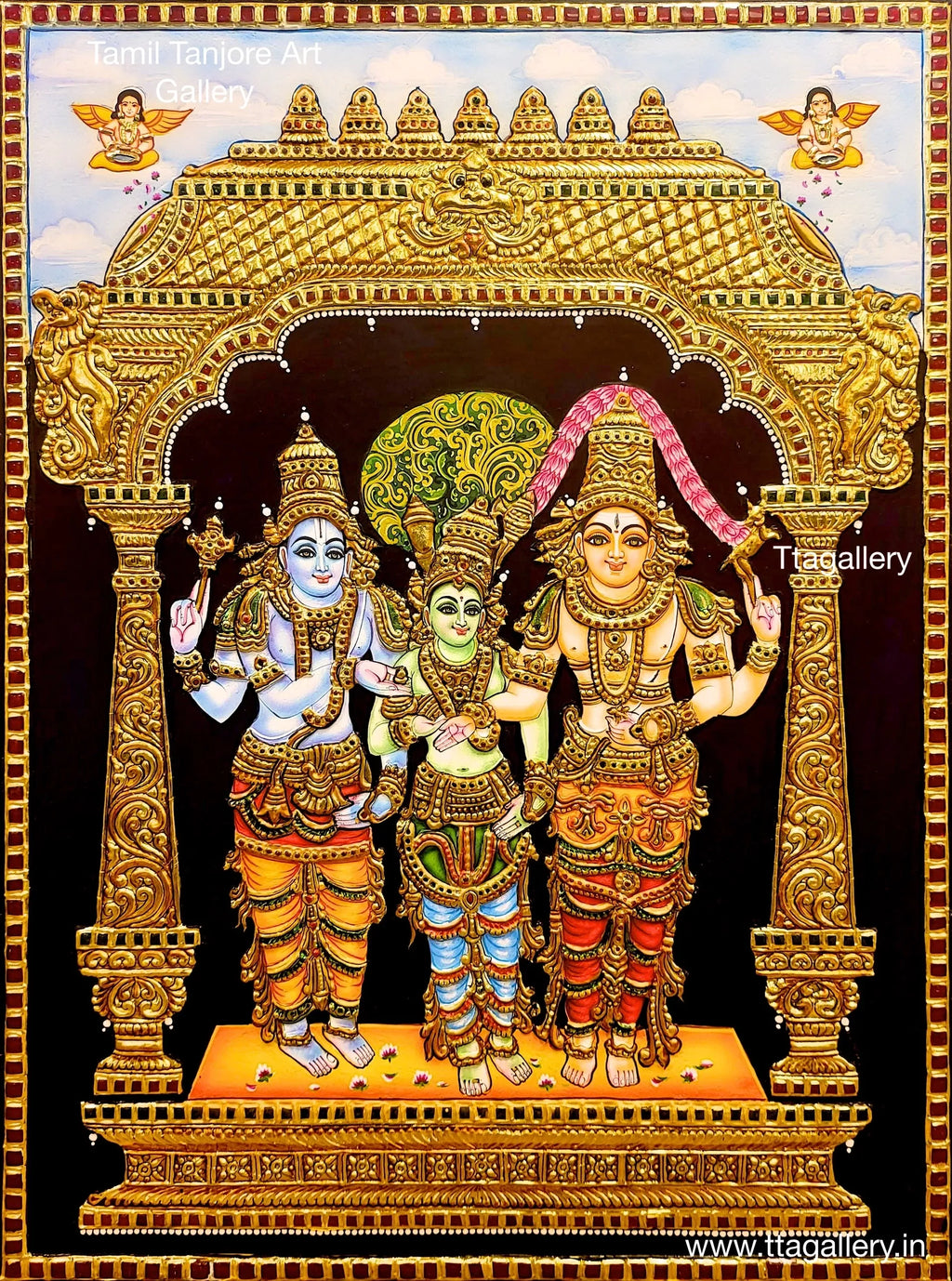 Girija Kalyanam Traditional Tanjore Painting