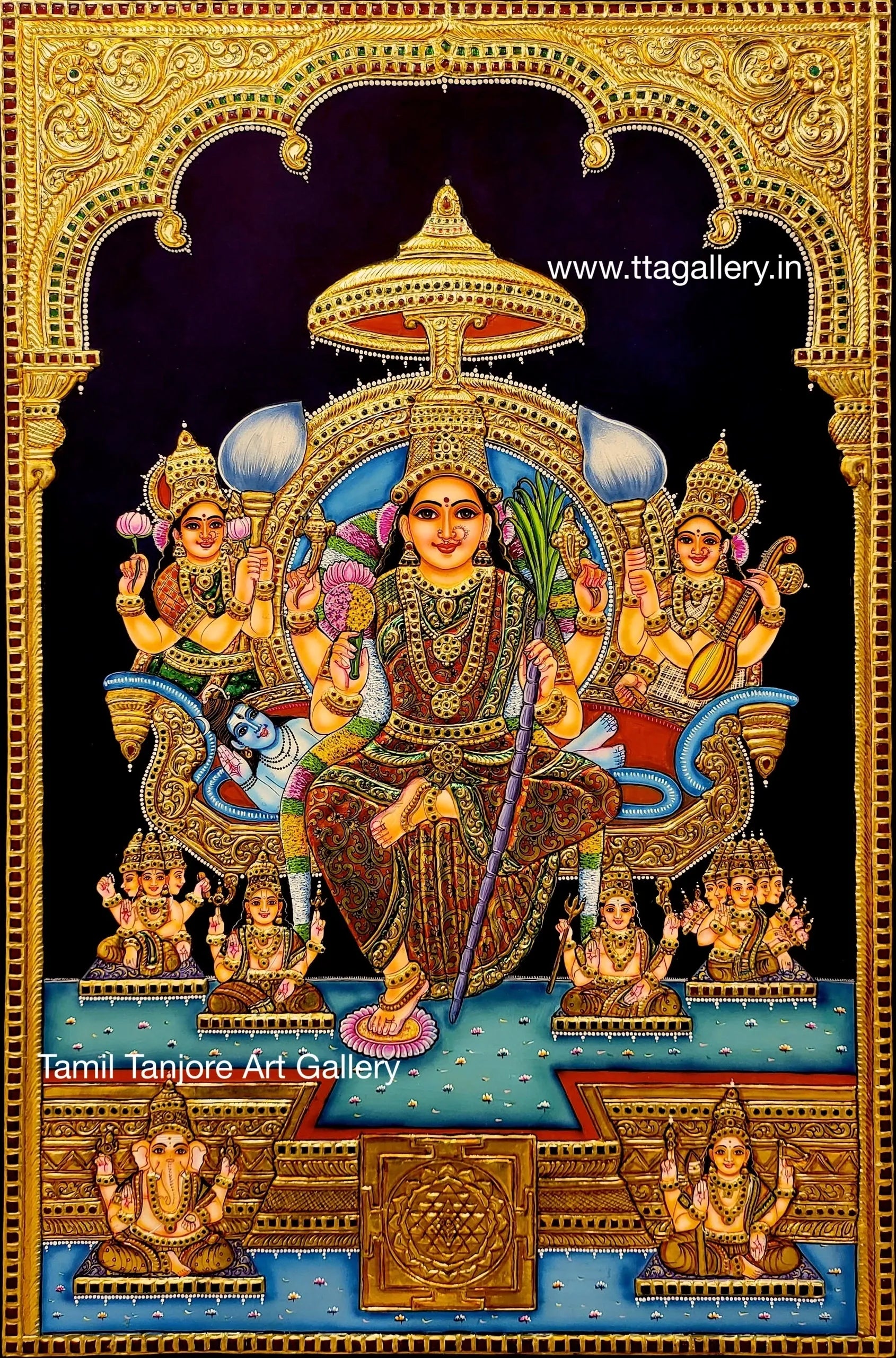 Lalitha devi Traditional Tanjore Painting