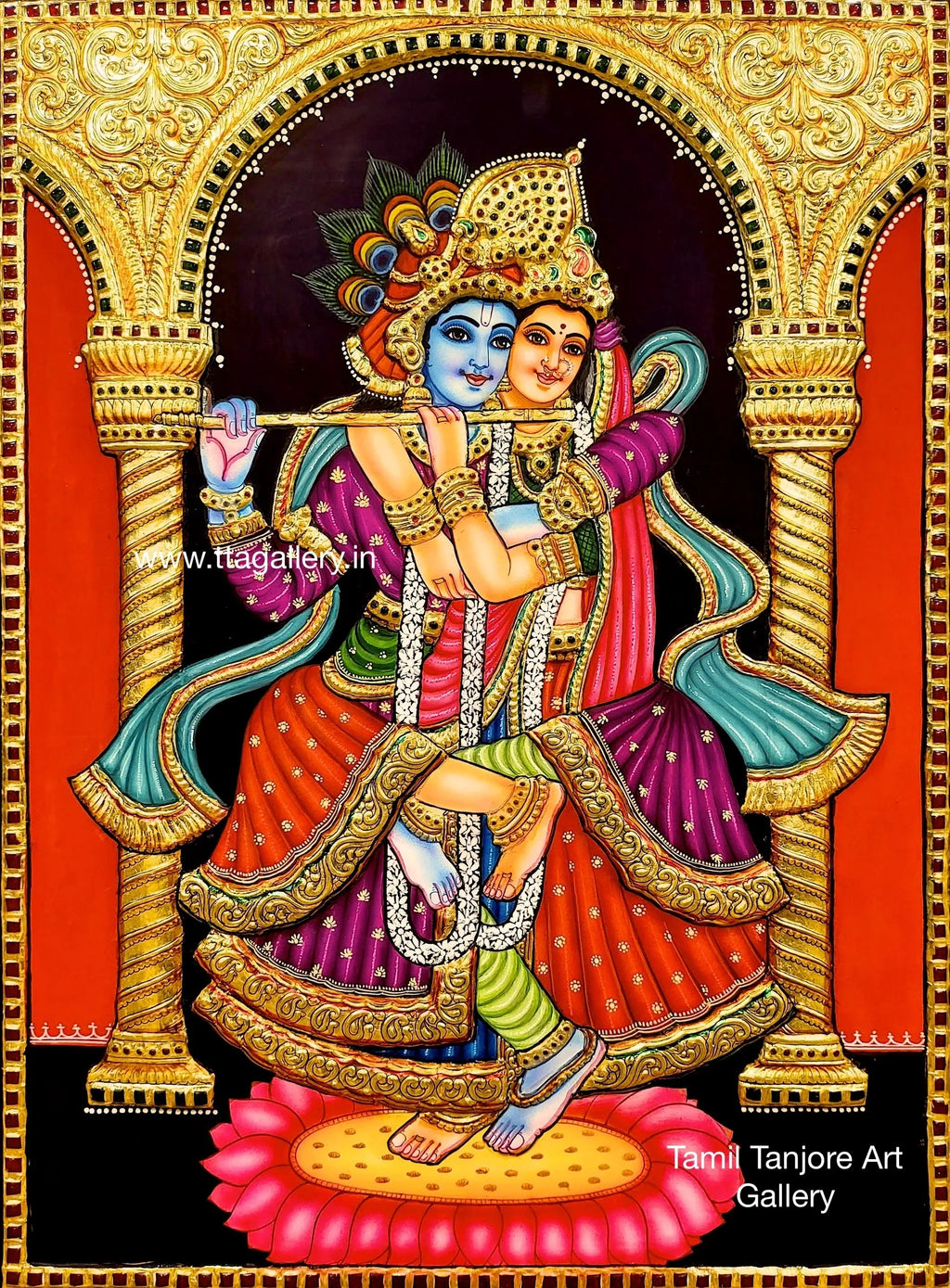RadhakrishnaTraditional Tanjore Painting