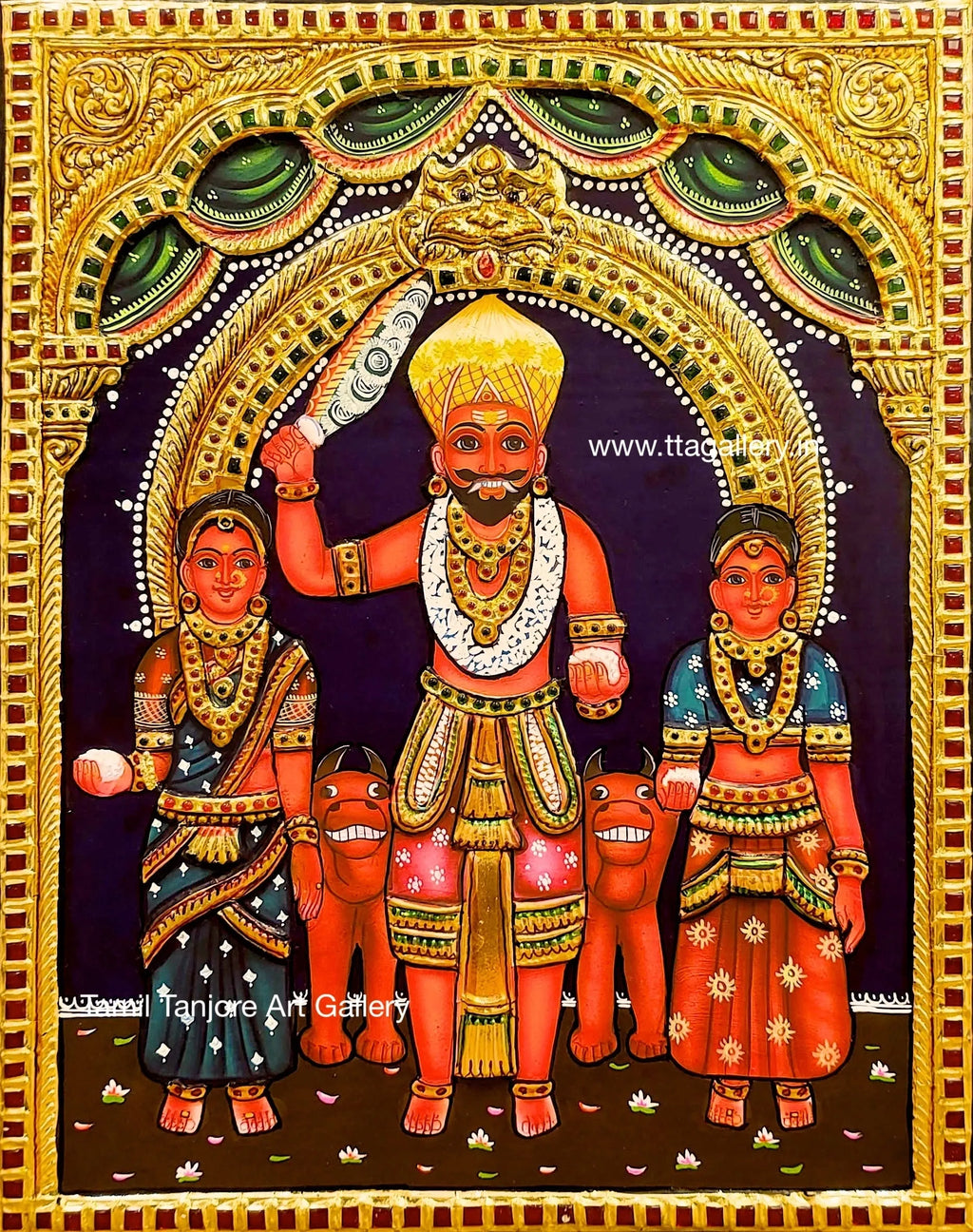 Shree Bramhlingaeshwra Maranakatte Traditonal Tanjore Painting