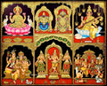 Pooja Painting with 3D krishna Traditonal Tanjore Painting