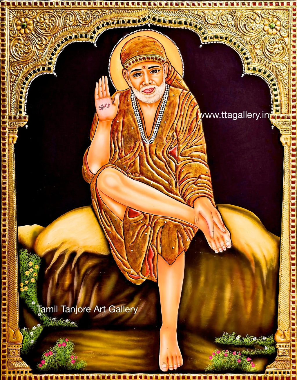 Saibaba Traditonal Tanjore Painting