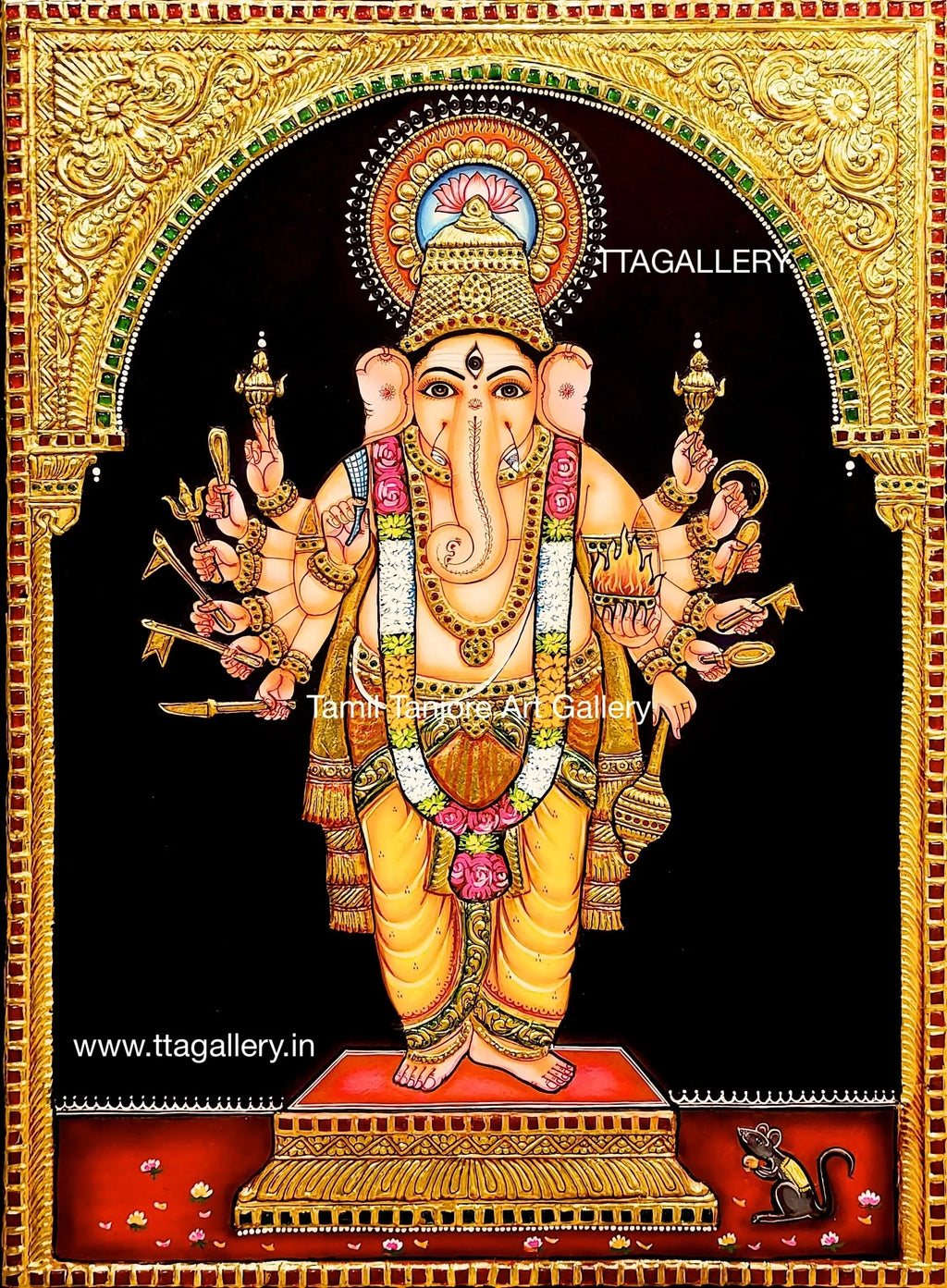 Kanthristi Ganesha Traditonal Tanjore Painting