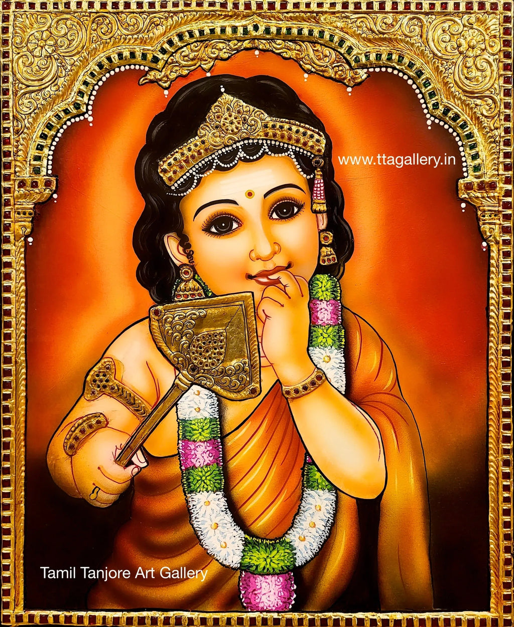 Murugan Traditonal Tanjore Painting